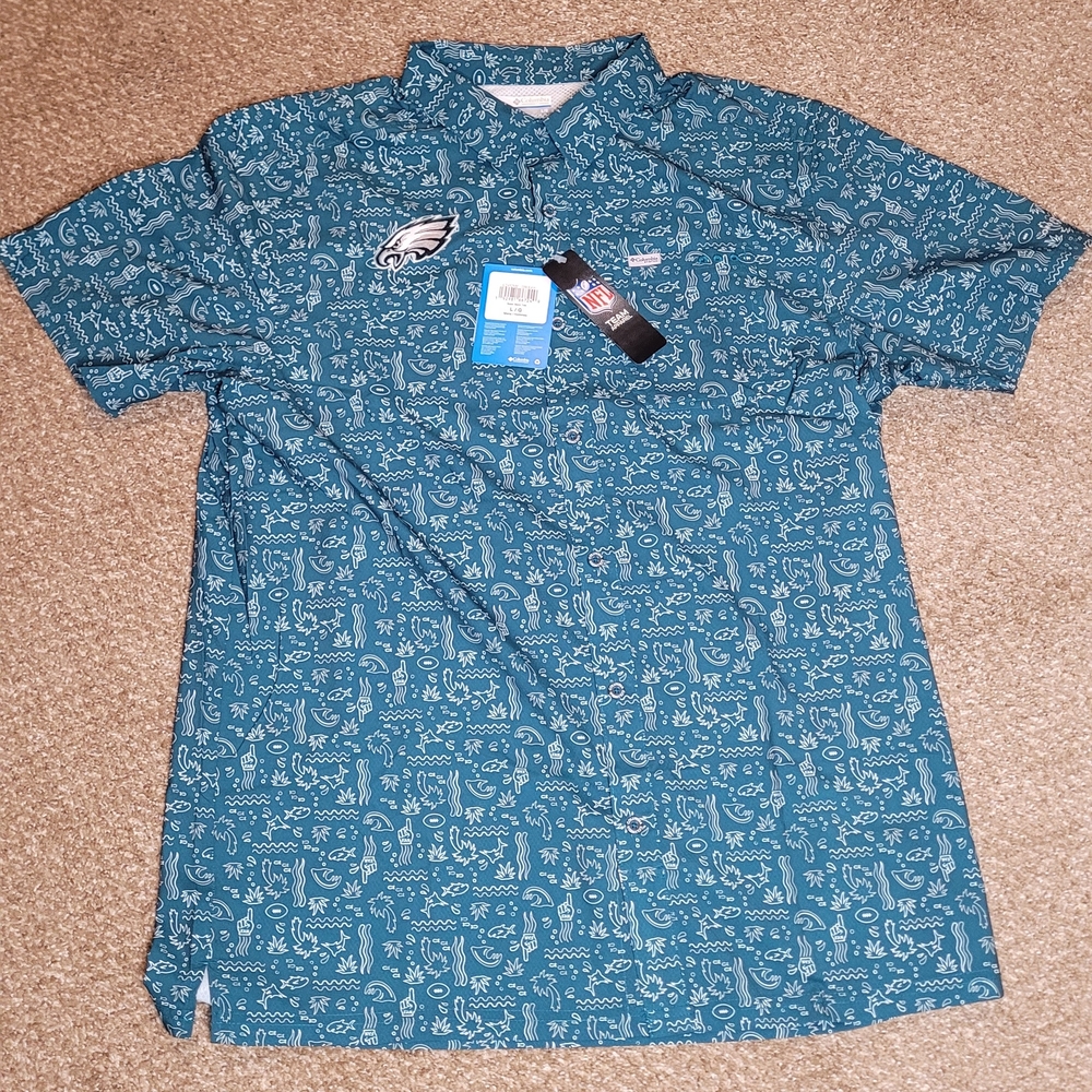 Columbia Teal Graphic Men's Polo
